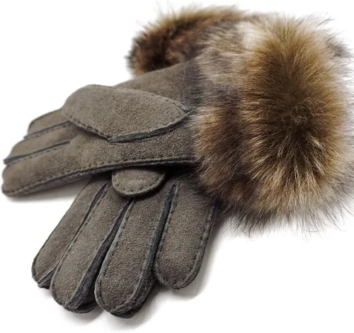 Vista 7 de YISEVEN Guantes de piel de oveja merino para mujer