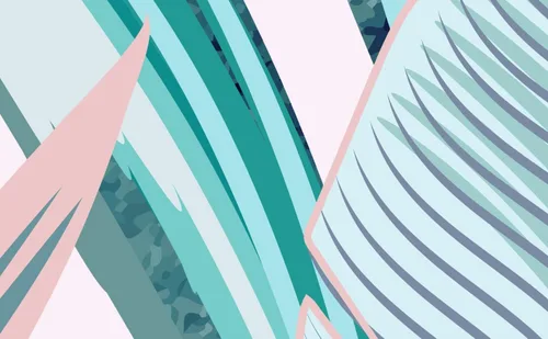 Vista 5 de Murwall Pink Leaf Wallpaper Tropical Leaf Wall Mural Exotic Colorful Summer Leaves Wallpaper