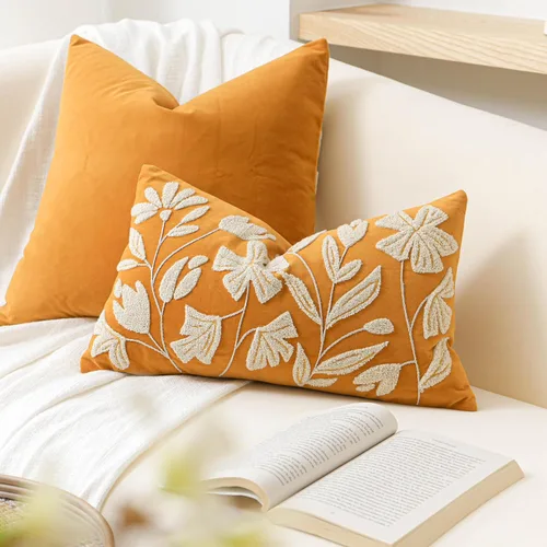 Vista 29 de BlissBlush - Funda de almohada lumbar decorativa de 12 x 20 pulgadas, funda de almohada de terciopelo beige neutro para sofá, sala de estar, cojín
