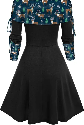 Vista 3 de Vestido Medieval para Mujer, Disfraz renacentista, Vestido victoriano, Vestido Retro con Disfraz de Fiesta,Vestido Maxi