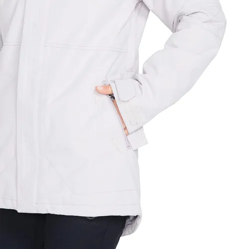 Vista 8 de Volcom Fawn - Chaqueta con capucha para mujer con aislamiento para snowboard y esquí, Violeta (Violet Ice)