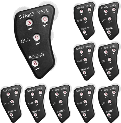 Vista 8 de Watayo Clicker de árbitro de béisbol de rueda, engranaje indicador de árbitro, práctico clicker de contador de béisbol para salidas de grabación