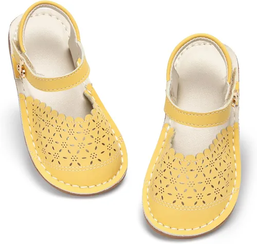 Vista 43 de THEE BRON Sandalias cómodas para niñas, zapatos para niños, sandalias rellenas