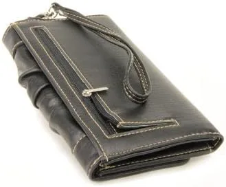 Vista 4 de Negro Studded Turnlock Wristlet cartera