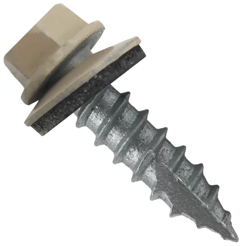 Vista 9 de HERR #14 CHARCOAL Tornillo de techo de chapa metálica de cabeza hexagonal: 250 tornillos x 1