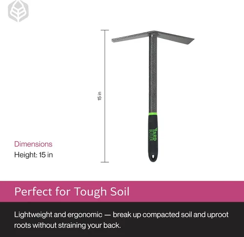 Vista 6 de yard butler 100051052 EMW0072035 Terra Mattock All Steel 16" Cultivador Tiller Weeding Dual, N