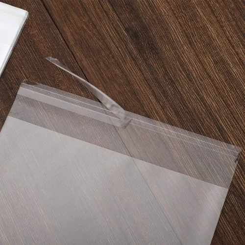 Vista 5 de Nobranded 50 piezas de bolsas de celofán transparentes de 17,8 x 25,4 cm con cierre autoadhesivo, bolsas de polietileno resellables de 2,8 mils