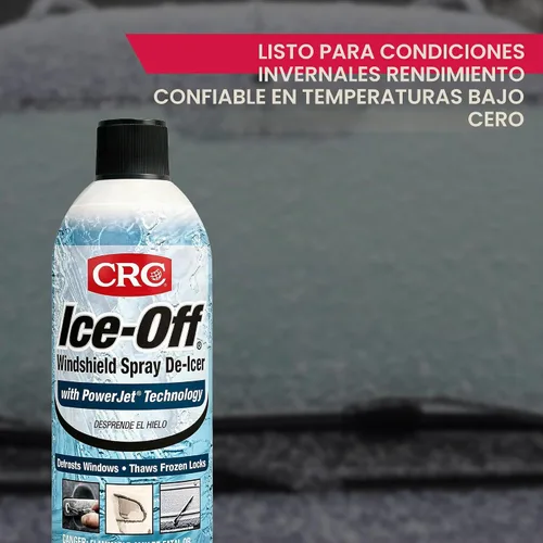 Vista 4 de CRC Ice-Off - Deshielo en aerosol para parabrisas, 12 onzas de peso, paquete de 1