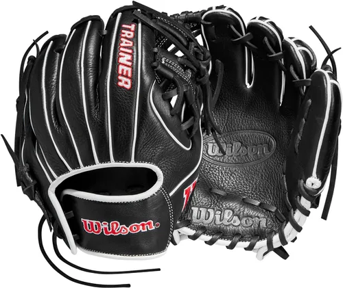 Vista 9 de Wilson Guantes de Béisbol Entrenador - Negro/Rojo