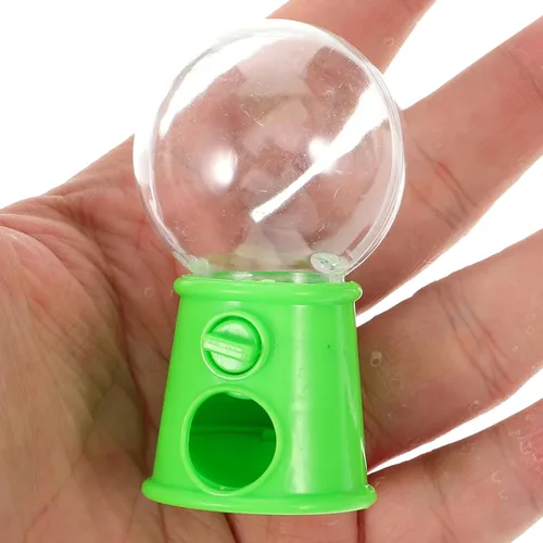 Vista 4 de STOBOK Mini máquina de dulces dispensador de juguetes giratorio Gumball Candy Catcher para niños Fiesta Jugar Mejorar la coordinación mano-ojo, Verde