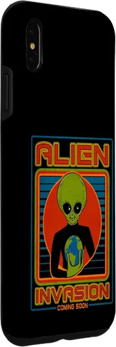 Vista 27 de Funda para iPhone 13 Pro Max Alien Invasion 1984 Tech Noir Distopía