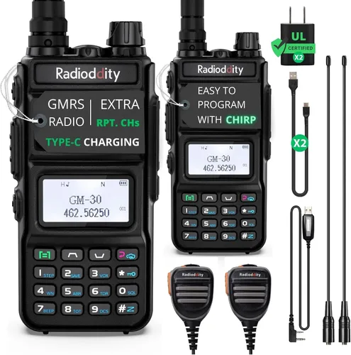 Vista 11 de Radioddity GM-30 GMRS Radio portátil de 5 W de largo alcance radio bidireccional para adultos, compatible con repetidor GMRS, con escaneo