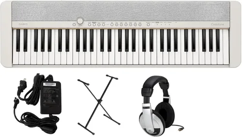 Vista 11 de Casio CT-S1 - Paquete educativo con soporte y software de instrucción eMedia, adaptador de CA y auriculares, color negro