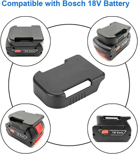 Vista 4 de Paquete de 5 estantes de almacenamiento de pared para baterías, soporte de batería compatible con Makita 18 V/para Bosch 18 V Li-ion
