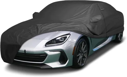 Vista 48 de Funda de automóvil personalizada para Subaru BRZ (2013-2025), impermeable, para todo tipo de clima, lluvia, nieve, UV, protector solar para exterior