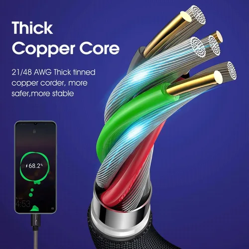 Vista 5 de [Paquete de 5 de 1 pie] Compatible con Samsung Galaxy S9 S10 S8 Plus Cable Cargador (Carga Rápida 3A), Cable Cargador TPE USB C Tipo C, USB A a Tipo