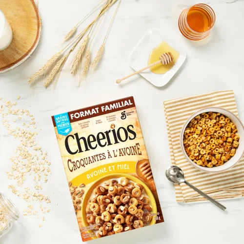 Vista 6 de Cheerios Avena Crunch Oats 'N Honey Cereal, 516g/18.2 oz, importado de Canadá)
