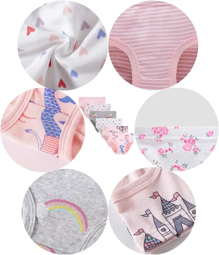 Vista 2 de Barara King - Ropa interior de algodón suave para niñas pequeñas