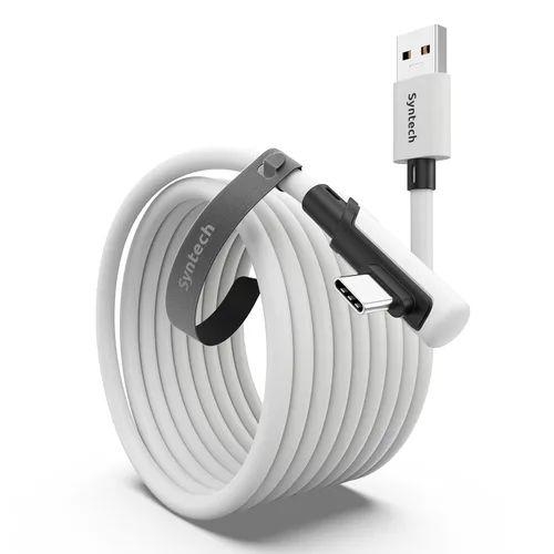 Vista 9 de Syntech Link Cable 10 FT Compatible with Oculus/Meta Quest 3/Meta Quest 3S, Quest2/Pro/Pico 4/Ultra Accessories and PC/SteamVR, High Speed PC Data