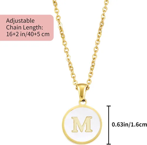 Vista 2 de Organizador de joyas pequeño para mujeres y niñas, joyería de viaje con inicial, collar de letra dorada, regalo de cumpleaños, boda, viaje
