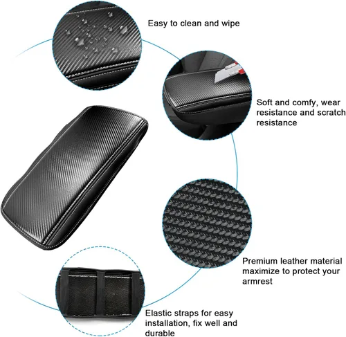 Vista 5 de SXCY Funda para reposabrazos Ioniq 5 2022-2025 2026 para Hyundai Ioniq 5 2023 2024 2025 2026 Accesorios Cubierta de consola central para 2025 2026