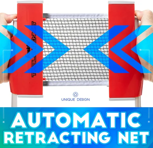 Vista 4 de Franklin Sports - Juego de tenis de mesa portátil para llevar, red de ping pong + (2) paletas, pelotas de ping pong incluidas, 2 jugadores Portable