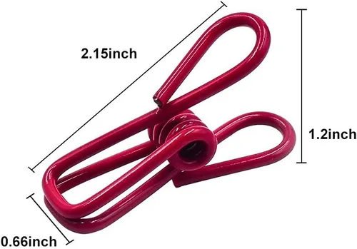 Vista 8 de Paquete de 16 clips para virutas, clip de acero colorido recubierto de PVC