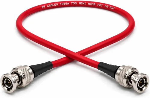 Vista 15 de AV-Cables Cable BNC 3G/6G HD SDI Mini RG59 - Belden 1855a (1.5 pies, negro)