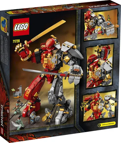 Vista 5 de LEGO NINJAGO Fire Stone Mech 71720 Kit de construcción con mecha ninja (968 piezas)