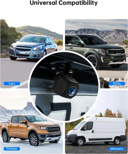 Vista 8 de 1080P Car Reverse Camera with Night Vision, 170° Angle, CVBS Switch IP69 Protection Suits Wet Conditions; AHD 1920 x 1080P Output Gives Clear Rear