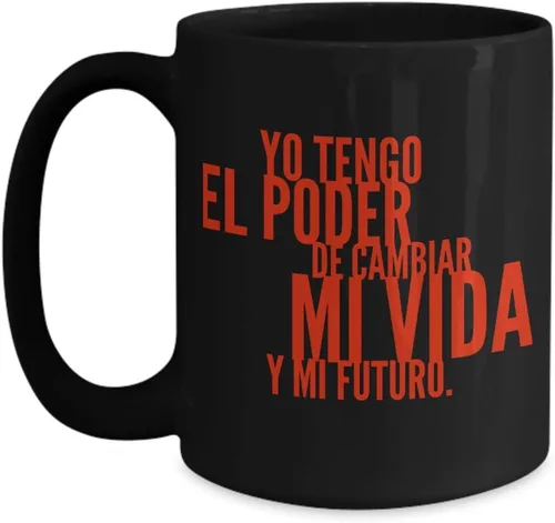 Vista 5 de Taza de Cafe Mi Vida Vaso, taza café divertidas, tazas personalizadas, taza de café inspiradoras, taza con mensajes positivos., 11onza