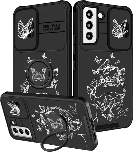 Vista 154 de Funermei para Samsung Galaxy Z Flip 4 Funda - Funda de Teléfono Bonita para Mujeres y Niñas con Mariposas Bonita Estética Femenina Diseño