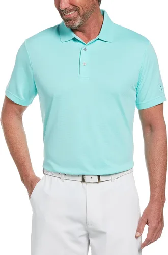 Vista 15 de PGA Tour Men's Airflux Solid Mesh Short Sleeve Classic Golf Polo Shirt Asfalto
