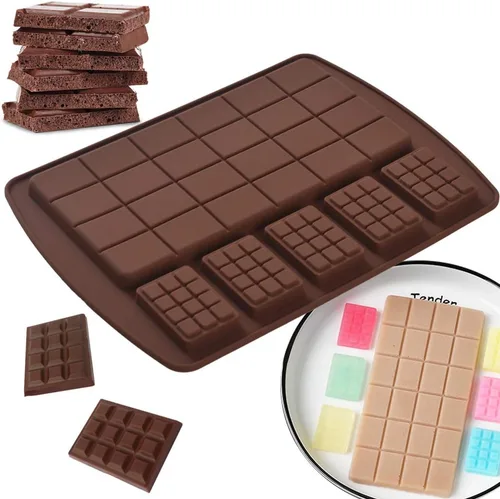Vista 4 de Newk Moldes de silicona para chocolate, moldes de silicona para dulces y barras energéticas, paquete de 6