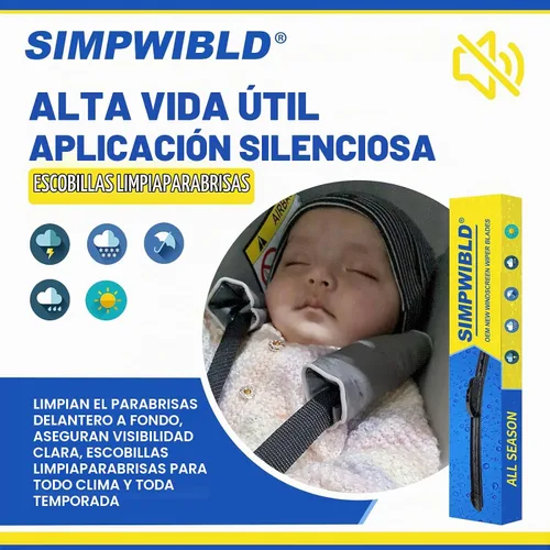 Vista 5 de Juego de 2 escobillas de limpiaparabrisas de repuesto, equipo original, 13 + 13 pulgadas, gancho en U/J
