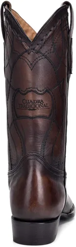 Vista 5 de Cuadra Botas occidentales para hombre en cuero genuino marrón Metálico marrón
