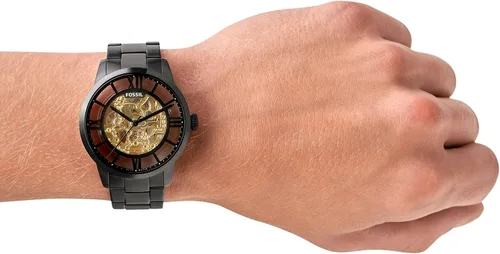 Vista 6 de Fossil - Reloj de pulsera automático y mecánico de estilo Townsman en acero inoxidable para hombre
