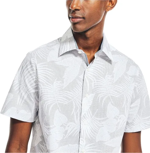 Vista 5 de Nautica Camisa de manga corta estampada Navtech Slim Fit para hombre