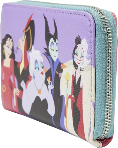 Vista 2 de Loungefly Disney Villains Color Block Zip Around Wallet