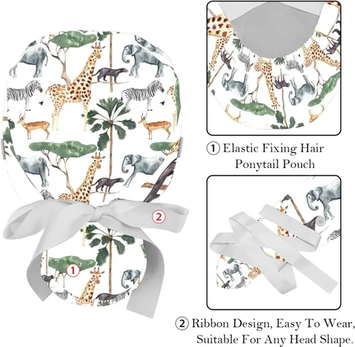 Vista 4 de 2 piezas Koi - Gorra de trabajo para estanque de peces con botones, ajustable con soporte para cola de caballo