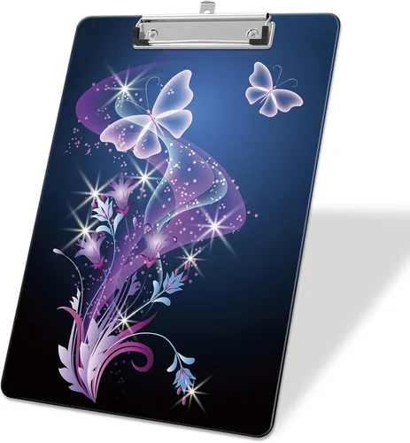 Vista 12 de Portapapeles de plástico A4, lindo portapapeles con clip tamaño carta estándar 9 x 12.5 pulgadas, decorativo para oficina para estudiantes, mujeres