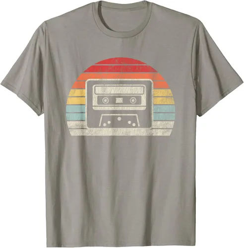 Vista 19 de Retro Cassette Tape 80s 90s Nostalgia T-Shirt Negro