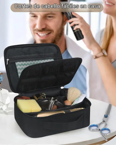 Vista 7 de Meiiy Bolsa de herramientas de peluquería, bolsa grande para cortar pelo, negro