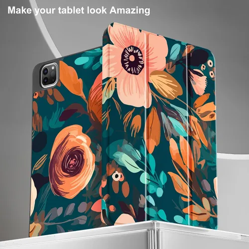 Vista 4 de May Chen Funda para iPad Pro de 11 pulgadas (4ª, 3ª, 2ª y 1ª generación) 2022 2021 2020 2018, soporte triple + soporte para lápiz + encendido