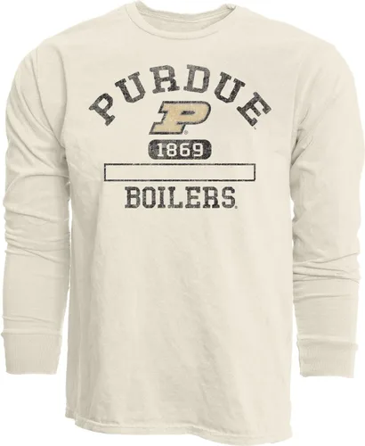 Vista 21 de Blue 84 NCAA Camiseta unisex-adulto de manga larga con licencia oficial de la NCAA, teñida en anillos, color marfil