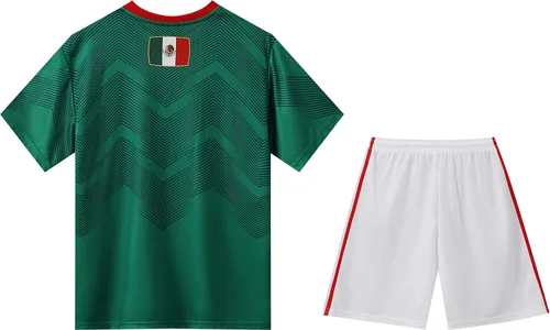 Vista 8 de Dizi México Green Futbol Sports - Juego de camiseta de fútbol americano para niños y jóvenes