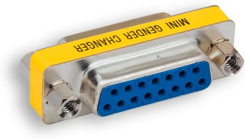 Vista 2 de Cablelera ZAGA1677FF DB15 hembra a DB15 hembra Mini cambiador de género (paquete de 2)
