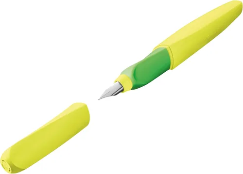 Vista 17 de Pelikan Pluma estilográfica Twist 946806 con 1 cartucho de tinta, punta media, color negro, en caja