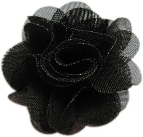 Vista 5 de YYCRAFT Paquete de 30 diademas de flores de gasa de 2 pulgadas, color rosa bebé