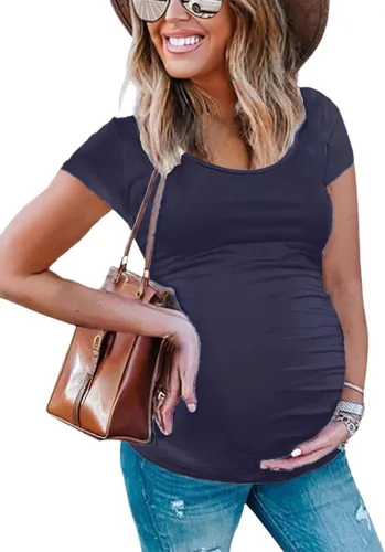 Vista 6 de Peauty Women's Maternity Side Ruched Shirts